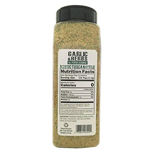  Badia 25 oz Jar Kingsford Garlic & herbs All Purpose seasoning Rustic Tuscan Style