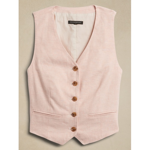 바나나리퍼블릭 Linen-Cotton Herringbone Vest