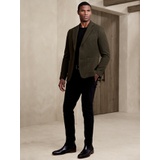 Tailored-Fit Tweed Herringbone Blazer