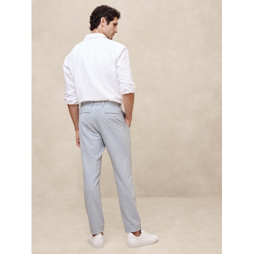 바나나리퍼블릭 Tailored-Fit Striped Seersucker Suit Trouser