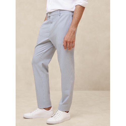 바나나리퍼블릭 Tailored-Fit Striped Seersucker Suit Trouser