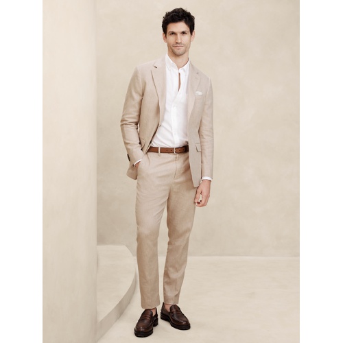 바나나리퍼블릭 Tailored-Fit Linen-Blend Trouser