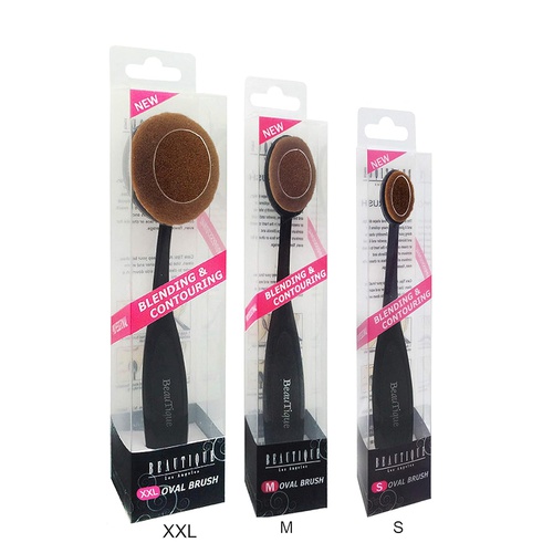  Beautia 3Pack Oval Makeup Brushes, Powder, Concealer. Contouring Makeup Tools (XXL/M/S)
