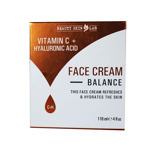 Beauty Skin Lab Vitamin C and Hyaluronic Acid Balance Face Cream 4 Fl Oz
