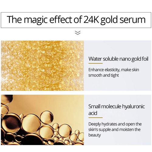  BeautyMALL 24K Golden 24k Serum Essence Gold Flakes Anti Aging & Wrinkle Moisturizing Firming Face Serum Treatment for Women Skin Care