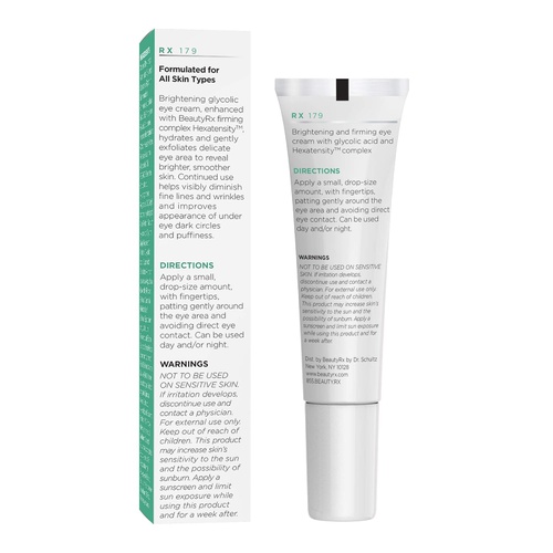  BeautyRx by Dr. Schultz Premium Gentle Exfoliating Eye Cream for Dark Circles, Wrinkles & Puffiness, 0.5 fl. oz