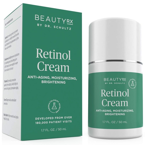  BeautyRx by Dr. Schultz Retinol Cream Moisturizer 2.5% for Face & Eyes for Wrinkle, Fine Lines & Dark Spots w/ Hyaluronic Acid & Vitamin A. Best Night & Day Anti-Aging Treatment fo