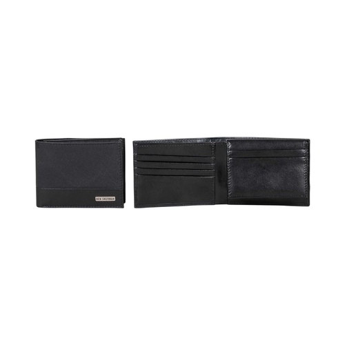  Ben Sherman Mens Manchester Slim Bifold Full-Grain Leather RFID Minimalist Gift Box Wallet