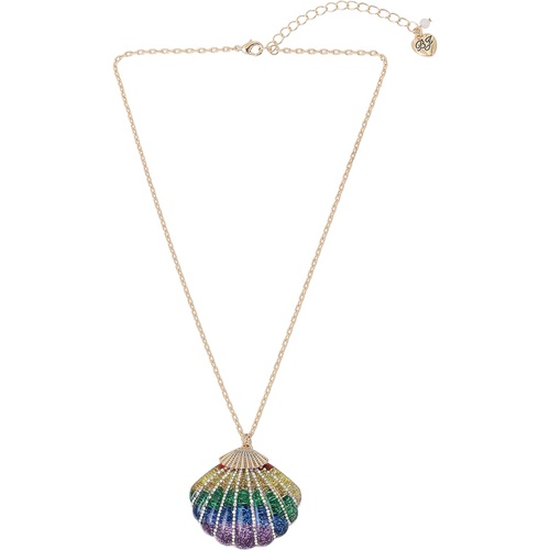  Betsey Johnson Rainbow Shell Short Pendant Necklace