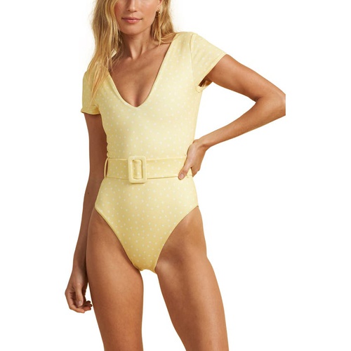 빌라봉 Billabong x The Salty Blonde Sundipped Cap Sleeve One-Piece Swimsuit_PINA COLADA