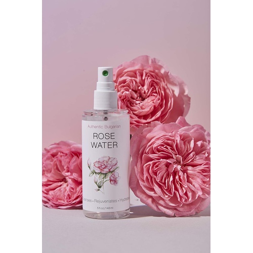  Rose Water Spray Mist Toner - USDA Certified Organic - 100% Pure and Natural Face Hydrosol- Authentic Bulgarian by Bioprocess - Hydrates Refreshes Moisturizes Rejuvenates 5oz