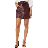 Bishop + Young Vegan Leather Button Front Skirt