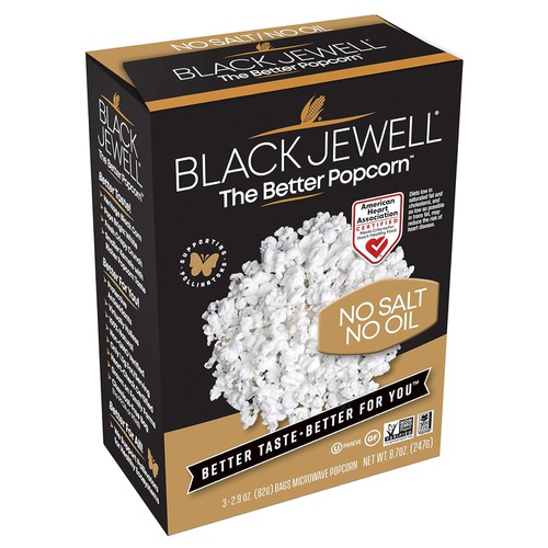  Black Jewell No Salt No Oil Microwave Popcorn (8.7 Ounces) (Pack of 6 Boxes)