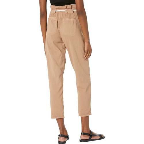  Blank NYC Paperbag Pants with Patch Pockets and Rope Belt in Suntan