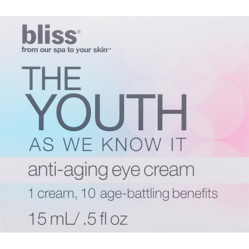  bliss The Youth As We Know It Anti-Aging Eye Cream, 0.5 fl. oz.