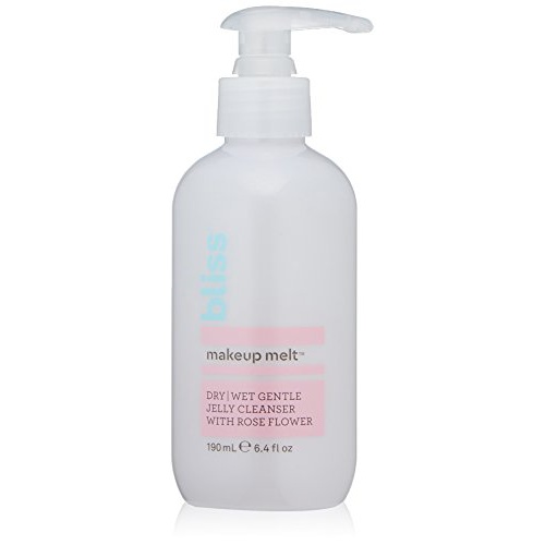  Bliss Makeup Melt Jelly Cleanser | Suitable on Dry/Wet Skin | Super-Gentle with Soothing Rose Flower | Paraben Free, Cruelty Free | 6.4 fl oz