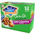 Blue Diamond Almonds Whole Natural Raw Almonds 100 Calorie On The Go Bags, 32 Count