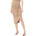 bobi Los Angeles Asymmetric Pleated Skirt in Draped Modal Jersey