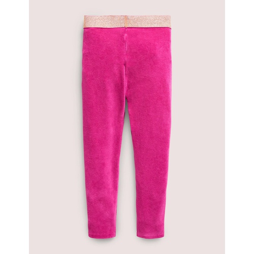 보덴 Boden Sparkle Waist Velvet Leggings - Pink Yarrow