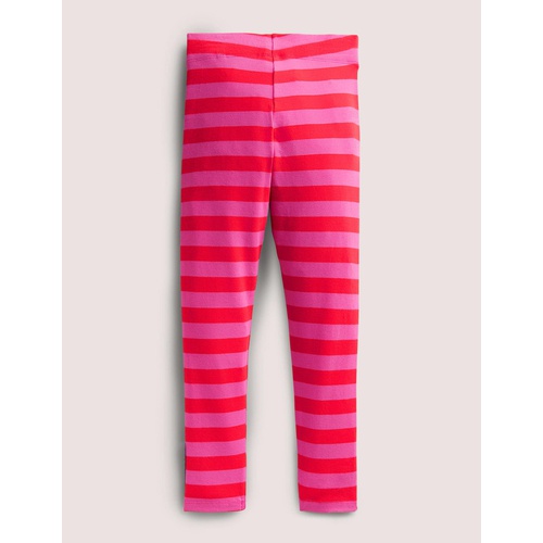 보덴 Boden Pink Stripe Cat Print Halloween Leggings - Tickled Pink Cats