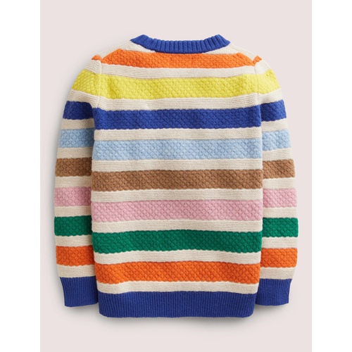 보덴 Boden Mini-me Stripe Sweater - Oatmeal Rainbow Stripe