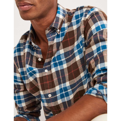 보덴 Boden Button Down Twill Shirt - Brown/Mallard Check