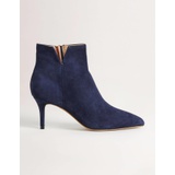 Boden Suede Ankle Boots - Navy