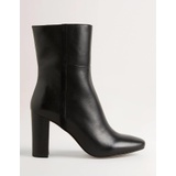 Boden Leather Ankle Boots - Black