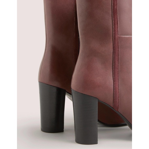 보덴 Boden Leather Ankle Boots - Maroon