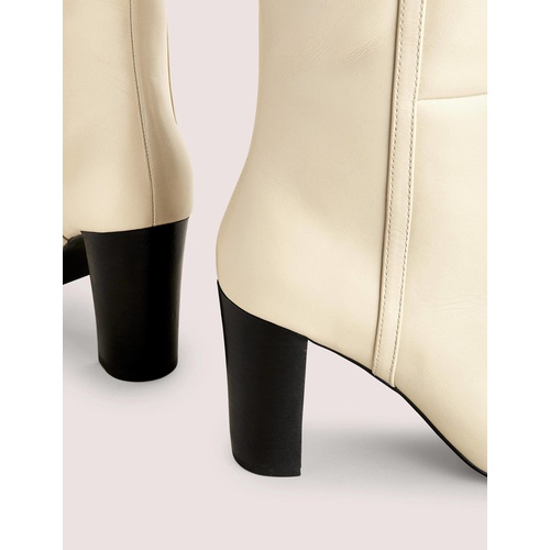 보덴 Boden Knee High Leather Boots - Off White
