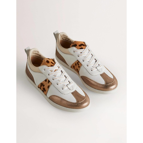 보덴 Boden Retro Tennis Trainer - Gold Metallic