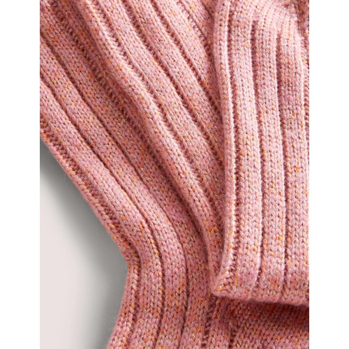 보덴 Boden Sparkle Knitted Bed Socks - Pink