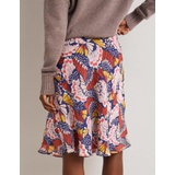 Boden Crinkle Bias Skirt - Multi, Petal Stamp