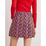 Boden Jersey A-Line Mini Skirt - Multi, Tulip Cluster