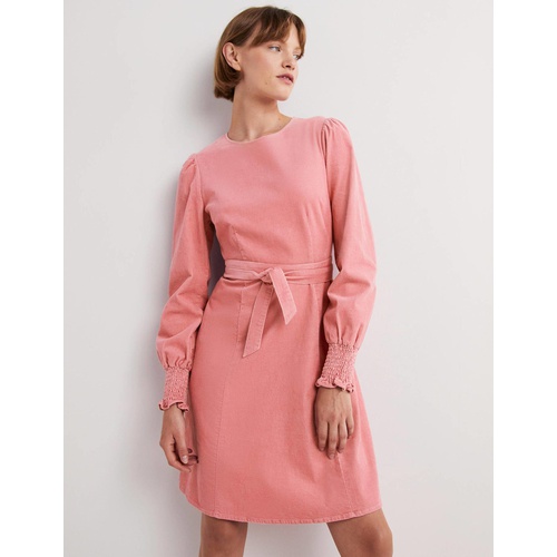 보덴 Boden Smocked Cuff Corduroy Dress - Wild Rose