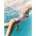 Boden Classic Bandeau Swimsuit - Multi, Petal Stamp