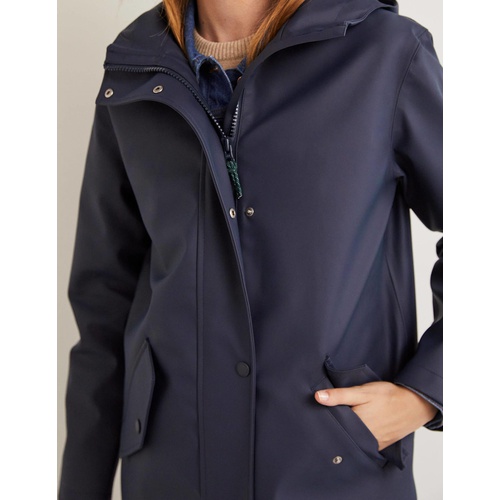 보덴 Boden Waterproof Longline Raincoat - Navy