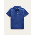 Boden Slub Jersey Polo Shirt - Starboard Blue