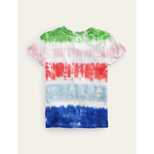 보덴 Boden Printed Washed Slub T-shirt - Jam/Penzance/Safari Green