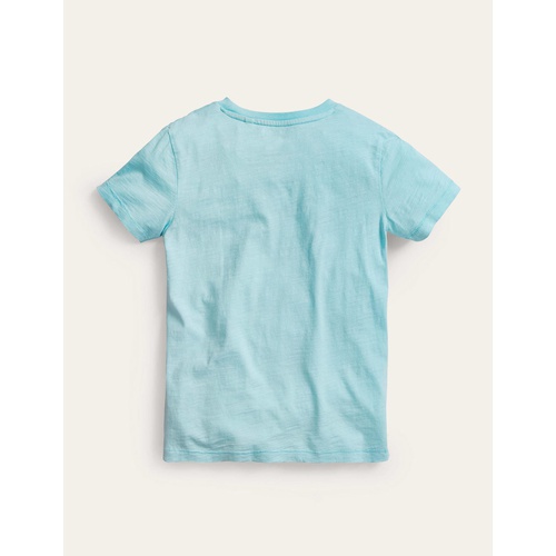보덴 Boden Washed Slub T-shirt - Light Blue