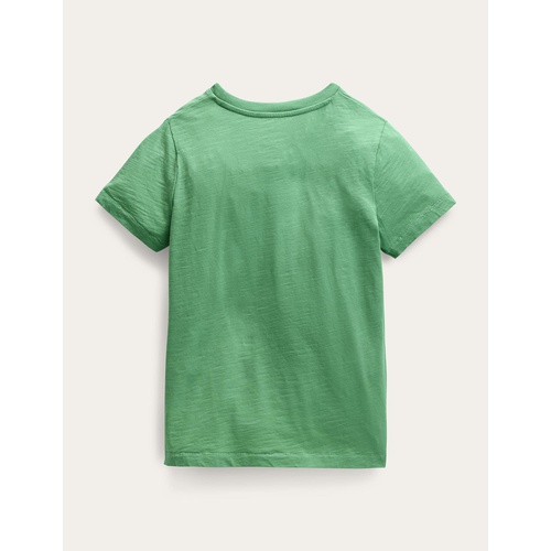 보덴 Boden Washed Slub T-shirt - Deep Grass Green