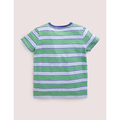 보덴 Boden Slub Wash T-shirt - Deep Grass Green/Blue Marl