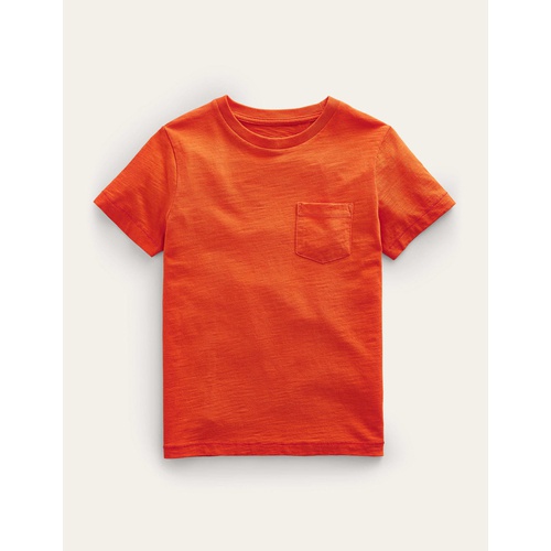 보덴 Boden Washed Slub T-shirt - Mandarin Orange