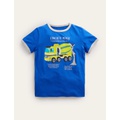 Boden Transport Foil T-shirt - Bluing Blue Mixer