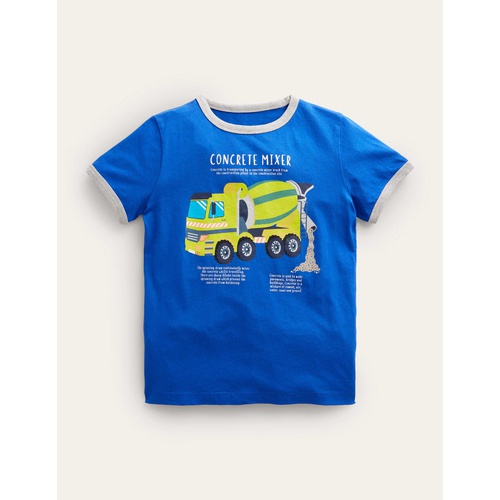 보덴 Boden Transport Foil T-shirt - Bluing Blue Mixer