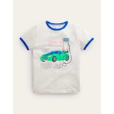 Boden Transport Foil T-shirt - Ivory Electric Car
