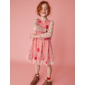 Boden Tulle Dress - Jam Red Flowerbed Hearts