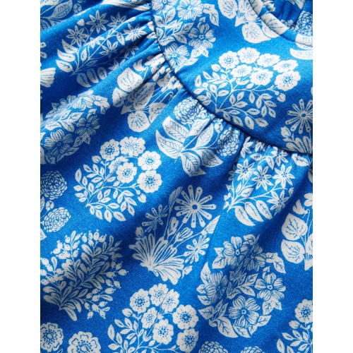 보덴 Boden Lightweight Sweat Dress - Bright Marina Blue Floral