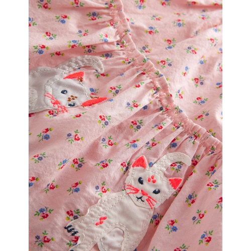 보덴 Boden Applique Skirt - Dusty Pink Cats