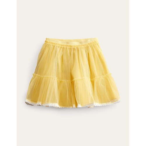 보덴 Boden Mini Tiered Tulle Skirt - Spring Day Yellow